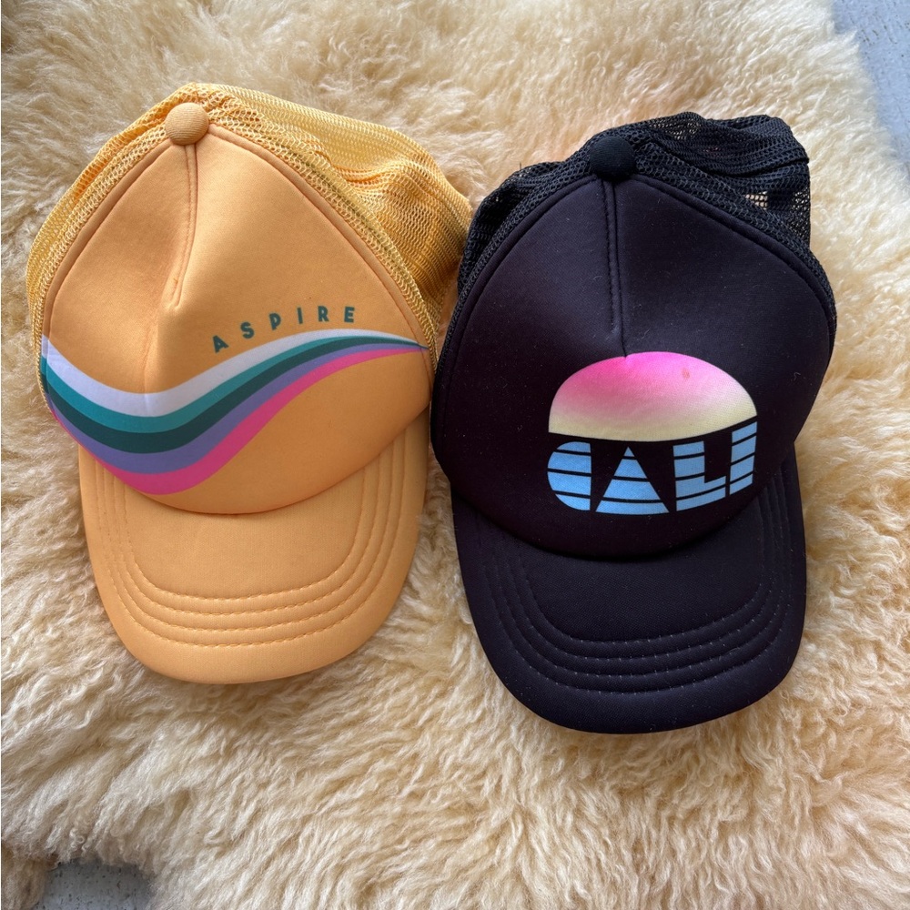 Old Navy Black and Yellow Trucker Hat Bundle